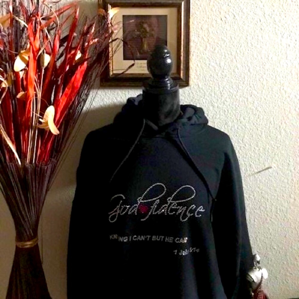 - Godfidence Rhinestone Hoodie
